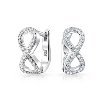 Boucles d&#39;oreilles en zircon cubique en argent sterling 925 en argent sterling